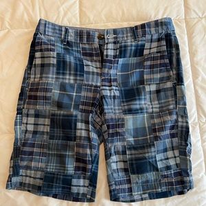 LL Bean madras Bermuda shorts, size 4
